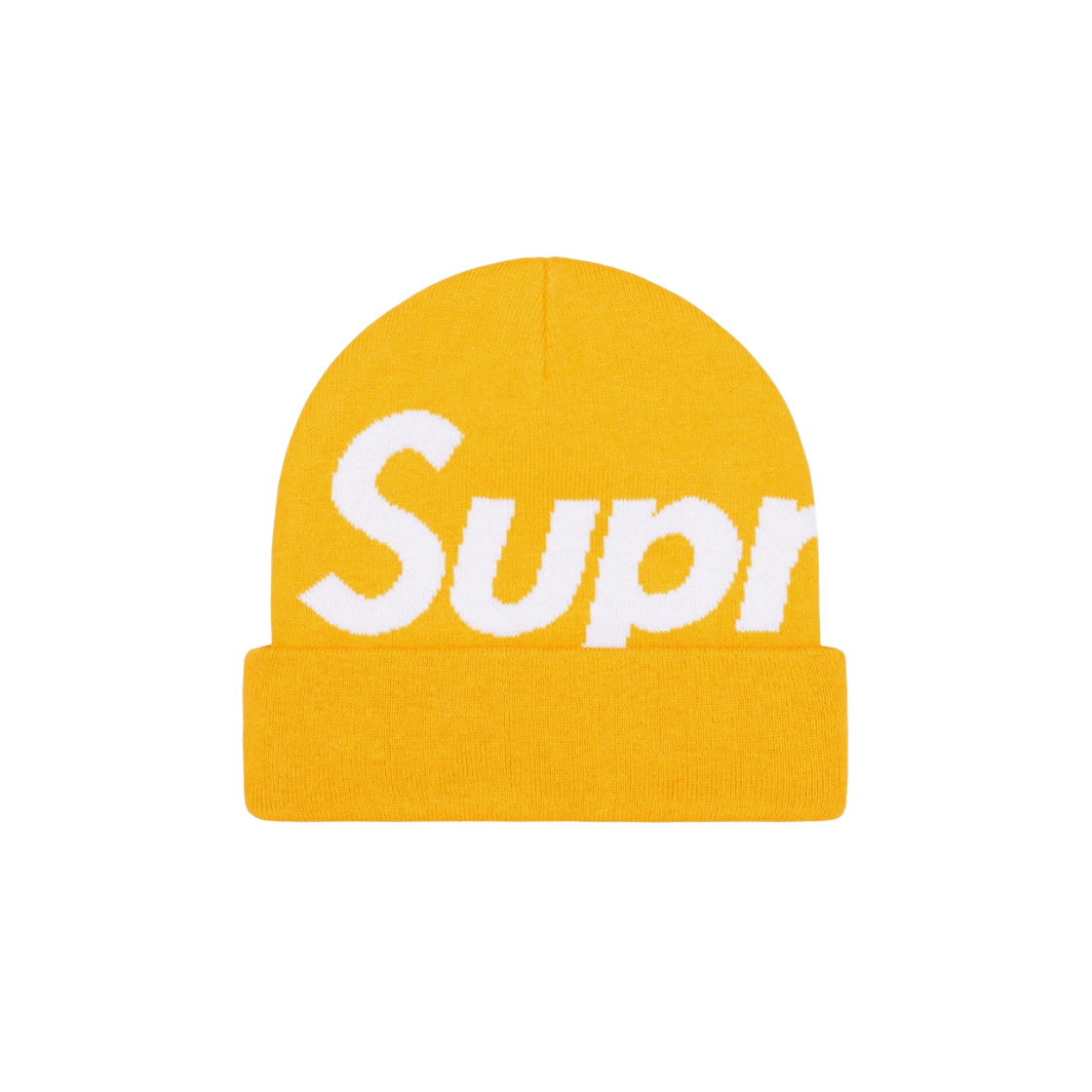 - Supreme Big Logo Beanie Gold - 23FW - 대표 이미지 #1