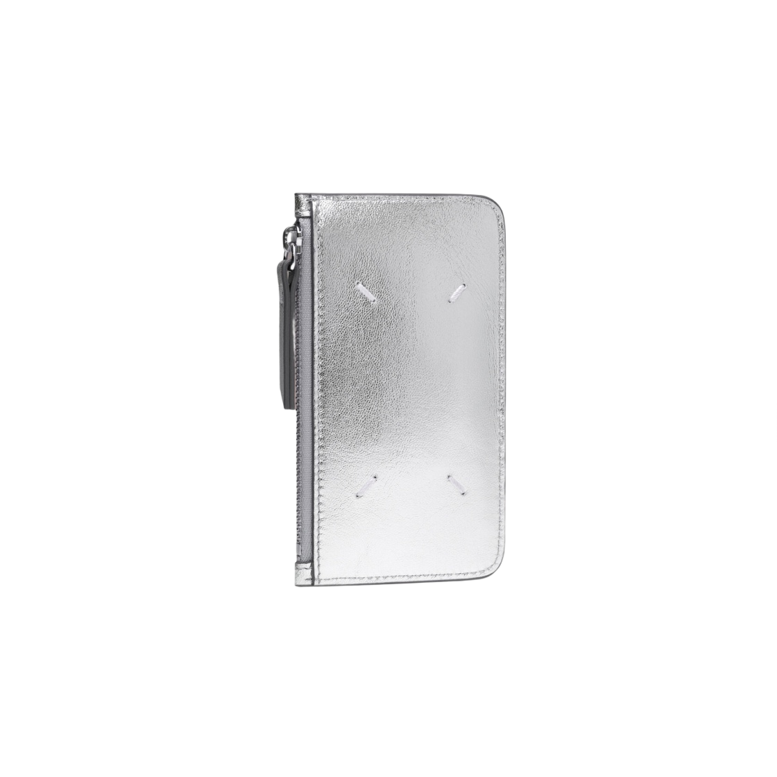 메종 마르지엘라 레시클라 레더 포 스티치 카드 홀더 실버 컬러(Maison Margiela Metallized Leather Four Stitches Card Holder Silver Color) - 1
