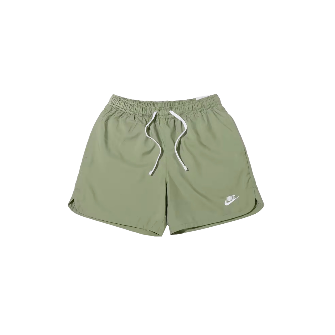 olive green nike woven shorts