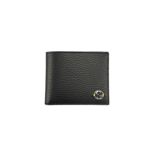 Gucci GG Interlocking Bi-Fold Wallet Black Yellow