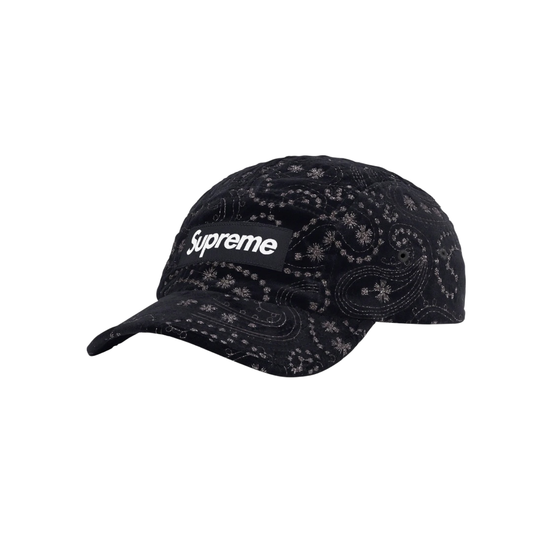 슈프림 벨벳 페이즐리 캠프캡 레드 - 23FW | Supreme | KREAM