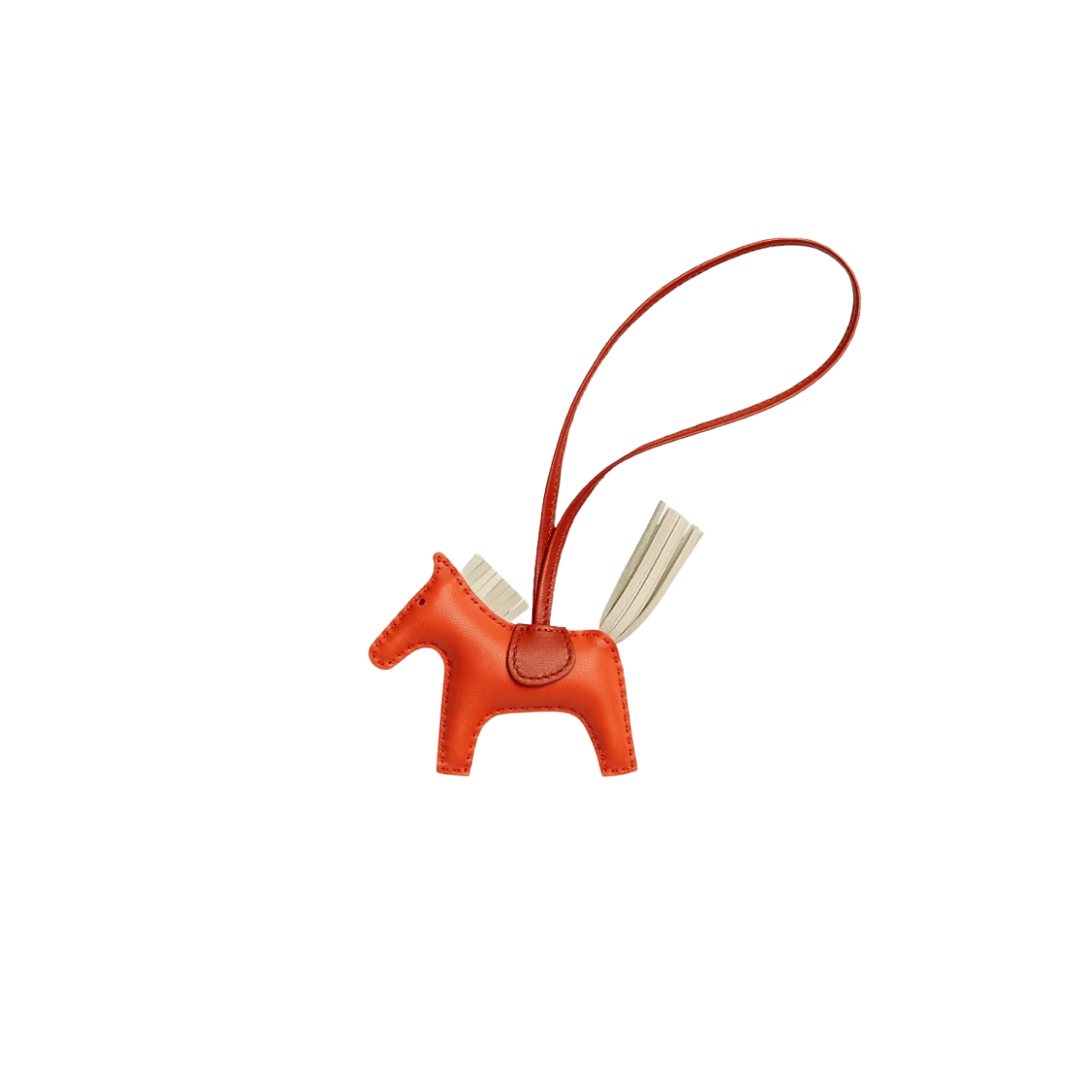 H064929CACX Hermes Rodeo PM Charm Milo & Orange Poppy Craie Cornaline - 대표 이미지 #1
