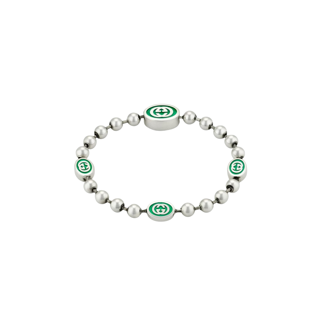 구찌 인터로킹 G 불 체인 브레이슬릿 실버(Gucci Interlocking G Boule Chain Bracelet Silver)
