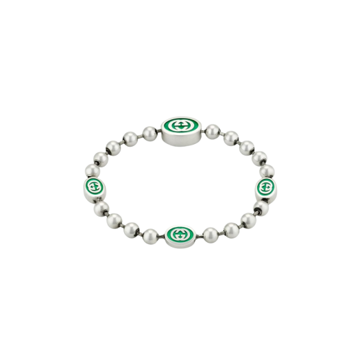 Gucci Interlocking G Boule Chain Bracelet Silver