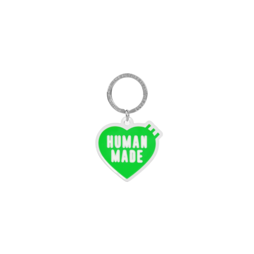 Human Made Acrylic Heart Keyring Green