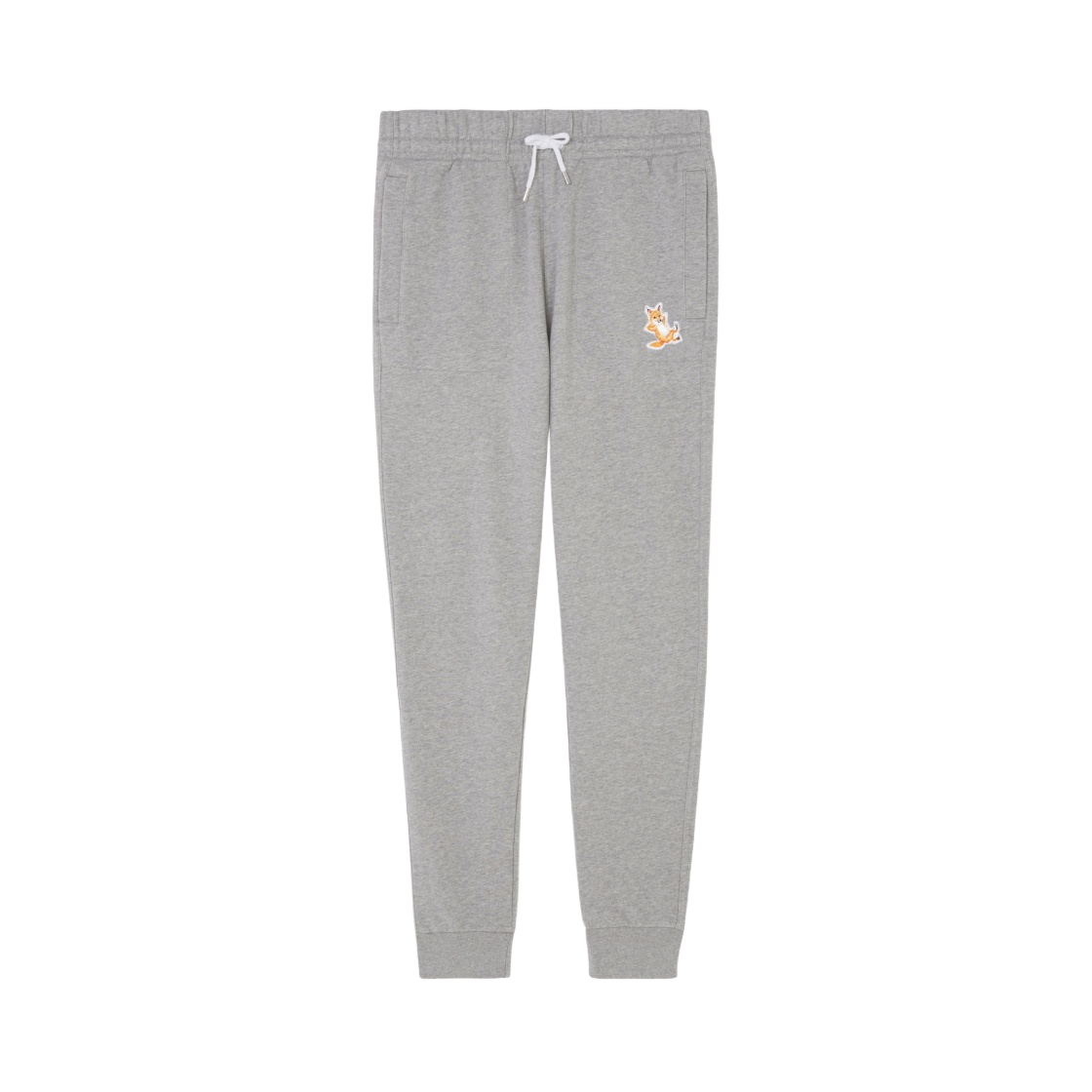 IU01308KM0001-H150 Maison Kitsune Chillax Fox Patch Classic Jogger Pants Grey Melange - 대표 이미지 #1