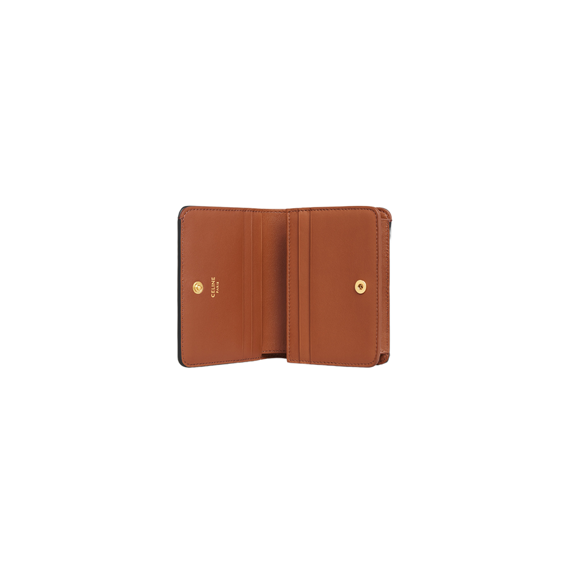 10K622CQH-04LU Celine Triomphe Compact Wallet in Triomphe Canvas Tan - #4