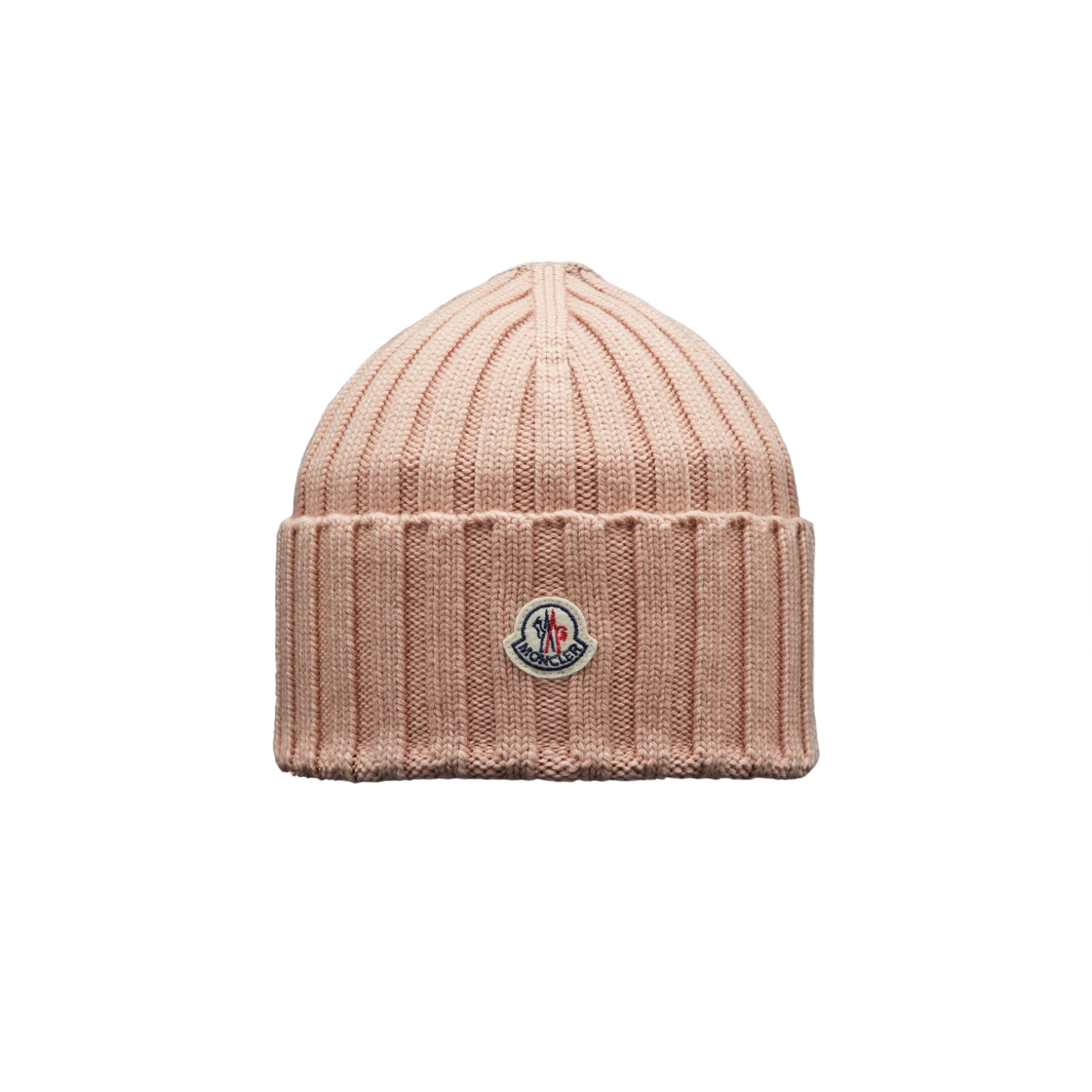 (W) 몽클레르 립드 니트 울 비니 라이트 핑크 - 22FW((W) Moncler Ribbed Knit Wool Beanie Light Pink - 22FW) - 1