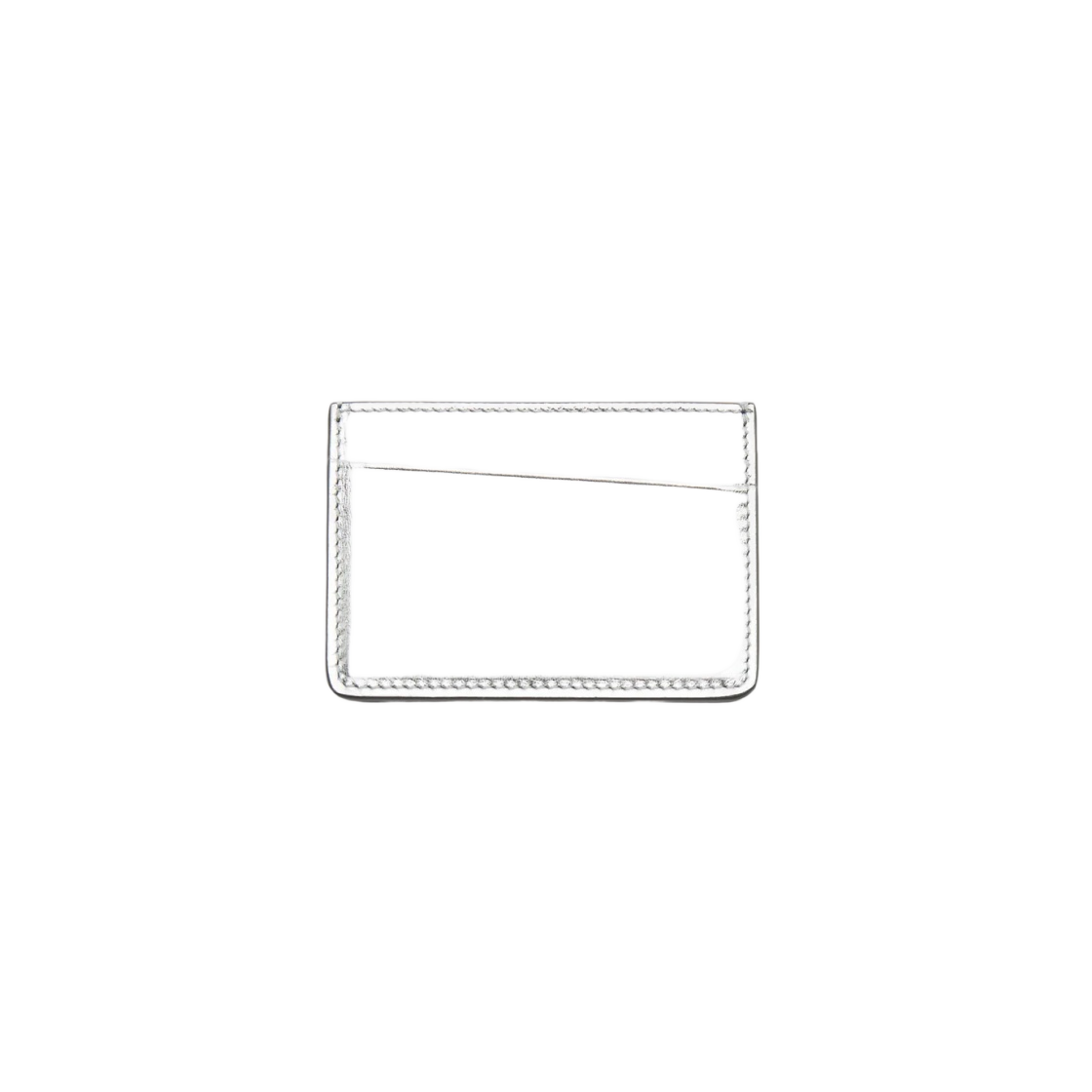 메종 마르지엘라 메탈라이즈드 레더 포 스티치 카드 홀더 실버(Maison Margiela Metallized Leather Four Stiches Card Holder Silver) - 2