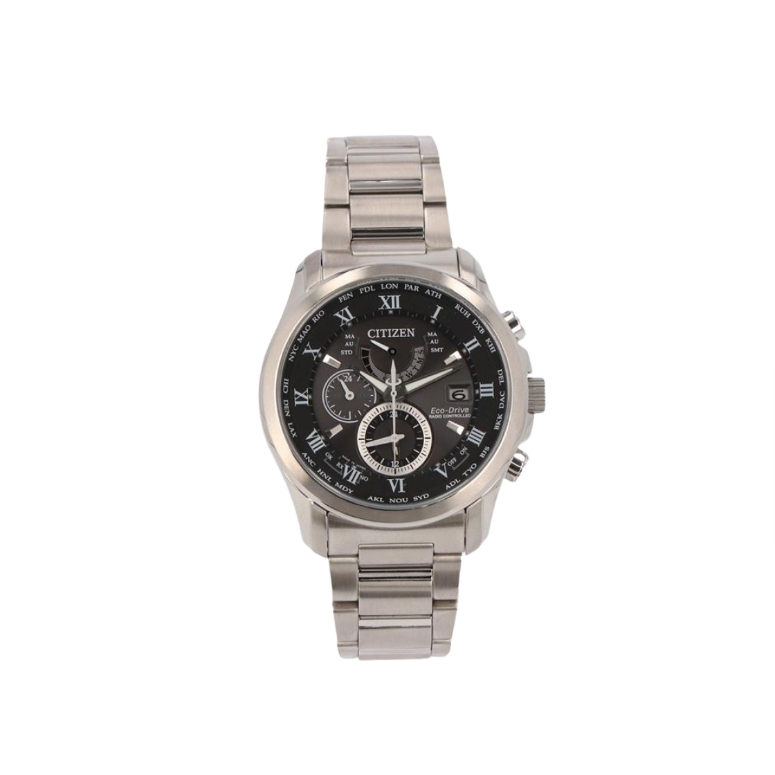 AT9081-89E Citizen Eco-Drive 45.8mm Stainless Steel Black Silver