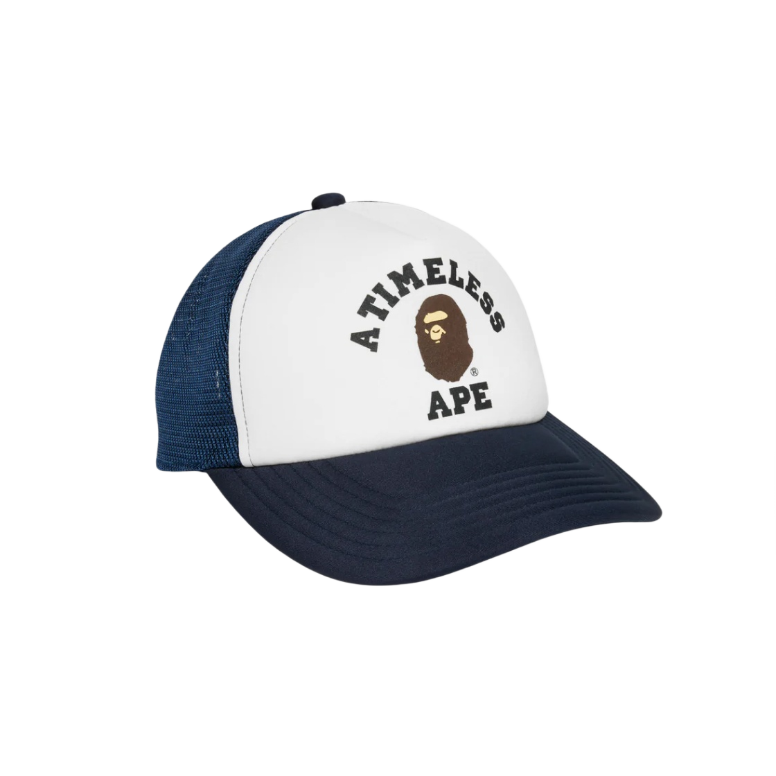 베이프 x JJJ자운드 컬리지 메쉬 캡 화이트 네이비(BAPE x JJJJound College Mesh Cap White Navy)