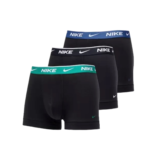 Nike Everyday Cotton Stretch Trunk Black Green Blue (3 Pack)
