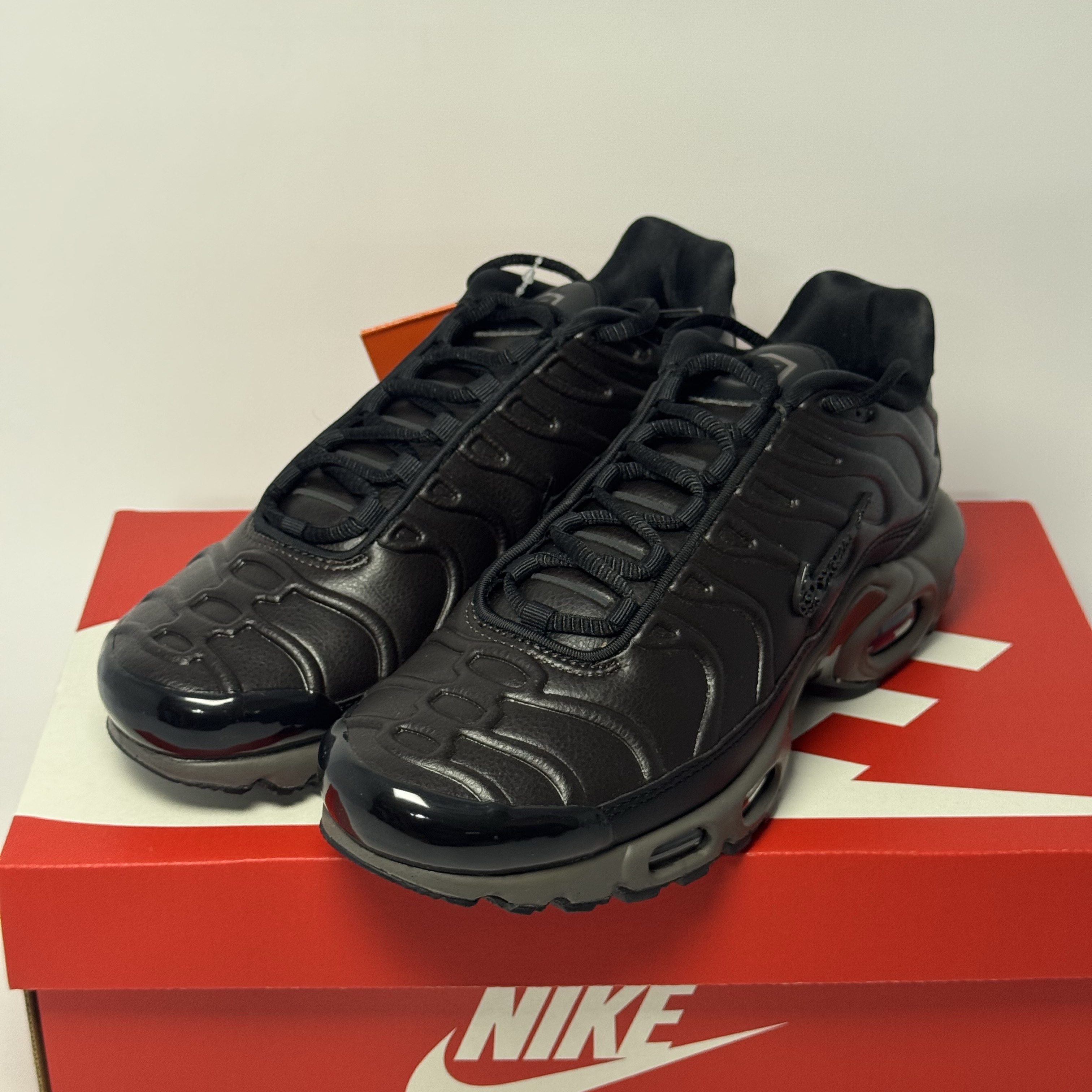 Nike Air Max Plus Premium Black Tea and Petra Brown 착용 스타일 - 1