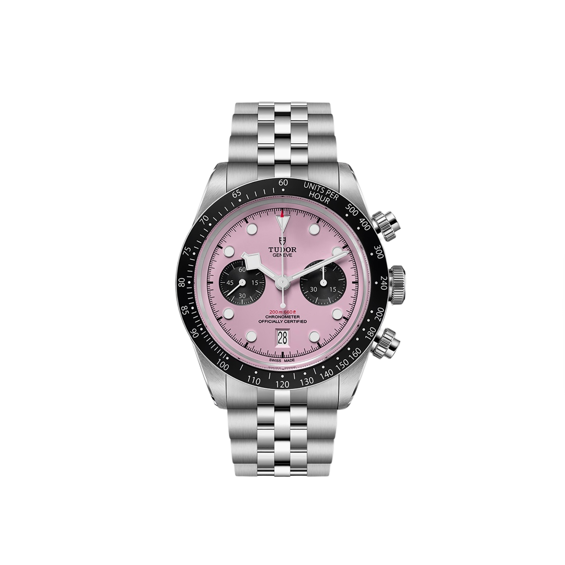 (W) 튜더 블랙 베이 크로노 MT5813 스틸 브레이슬릿 핑크((W) Tudor Black Bay Chrono MT5813 Steel Bracelet Pink)