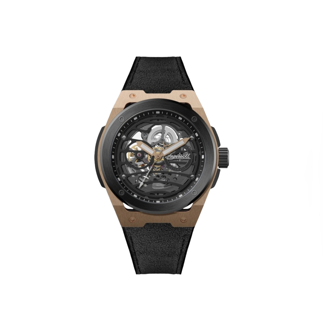 I15202 Ingersoll Springfield 48.6mm I15202 Automatic Stainless Steel Black Rose Gold Black