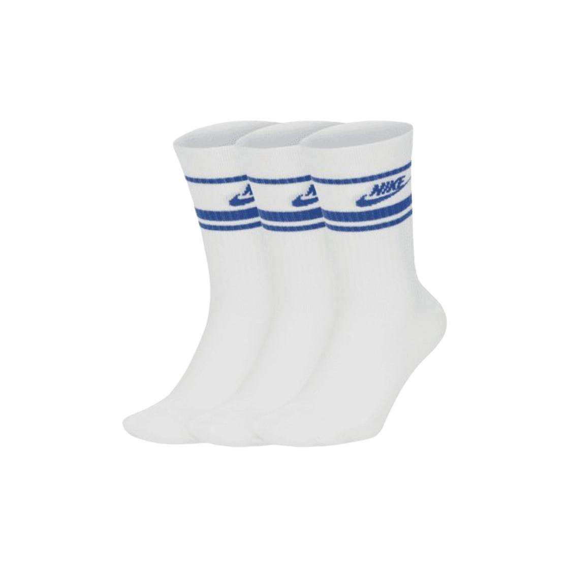 나이키 에센셜 크루 삭스 스트라이프 게임 로얄 (3개입/국내 정식 발매 제품)