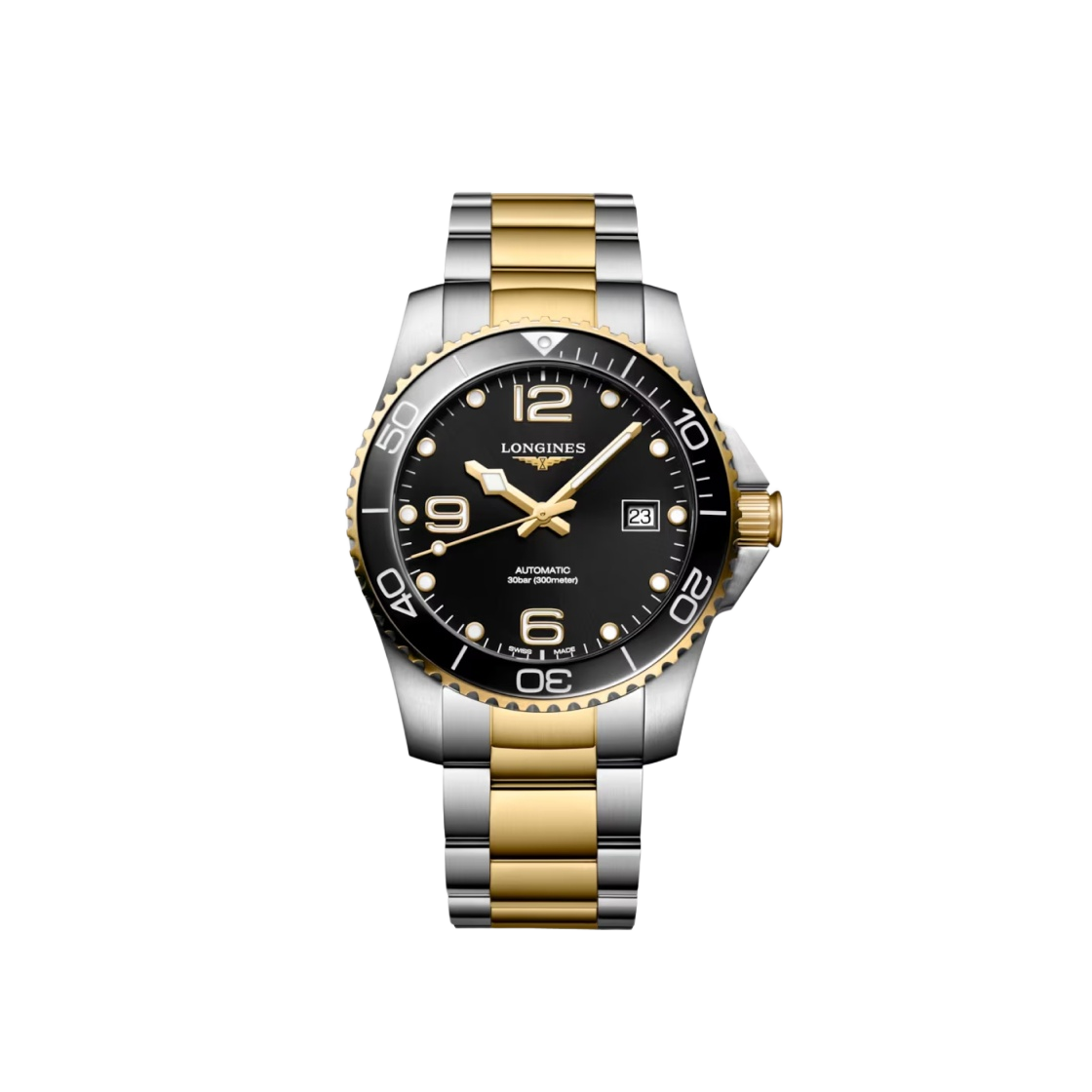 론진 하이드로콘퀘스트 오토매틱 41mm 스테인리스 스틸 세라믹 선레이 블랙(Longines Hydroconquest Automatic 41mm Stainless Steel Ceramic Sunray Black) - 1