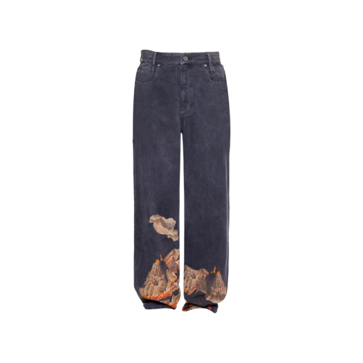 Wooyoungmi Volcano Wide Denim Pants Gray - 23FW