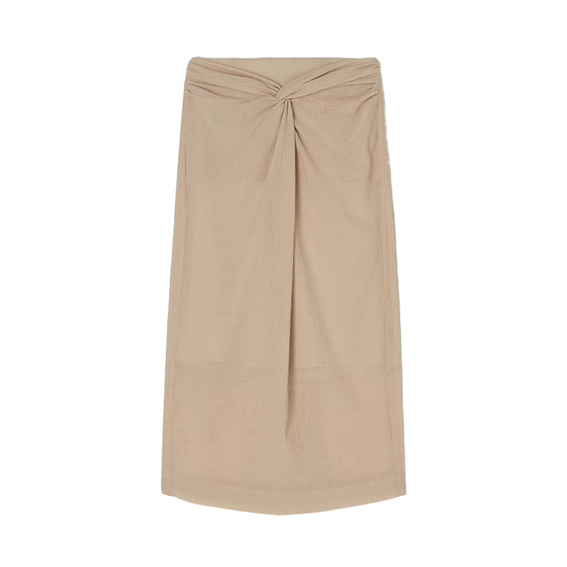 비뮤즈맨션 트위스트 포인트 스커트 인디 핑크(BEMUSE MANSION Twist point skirt Indi pink)