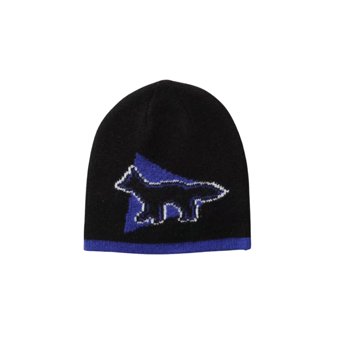 메종 키츠네 x 앤드 원더 니트 캡 블랙(Maison Kitsune x And Wander Knit Cap Black)