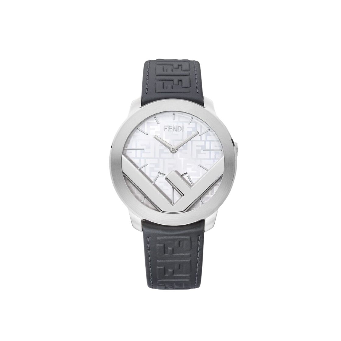 펜디 F 이즈 펜디 로고 41mm 라운드 워치 아스팔트 그레이(Fendi F Is Fendi Logo 41mm Round Watch Asphalt Grey)