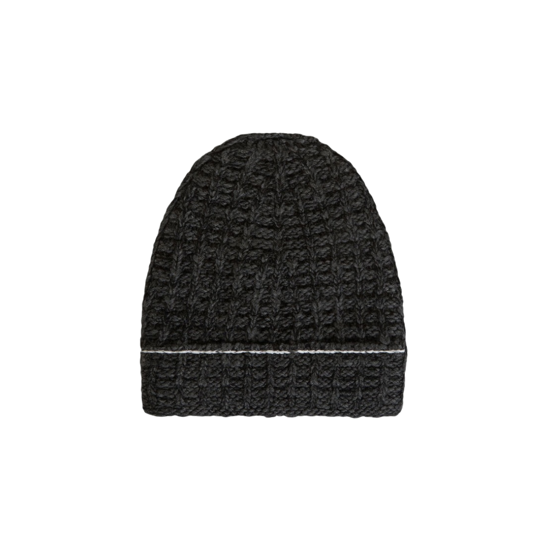 S52TC0050S18051860M (W) MM6 Maison Margiela Waffle Knit Beanie Hat Dark Shadow