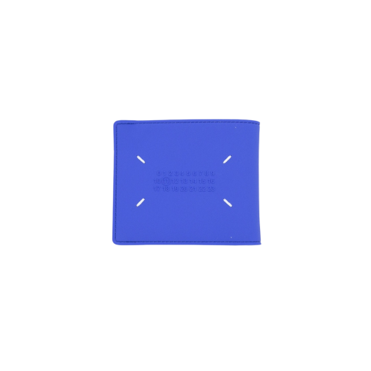 Maison Margiela Rubber Leather Bi-Fold Wallet Klein Blue