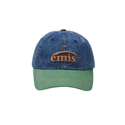 Emis Washed Denim Ball Cap Blue Green