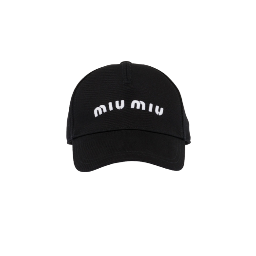 (W) Miu Miu Drill Baseball Cap Black