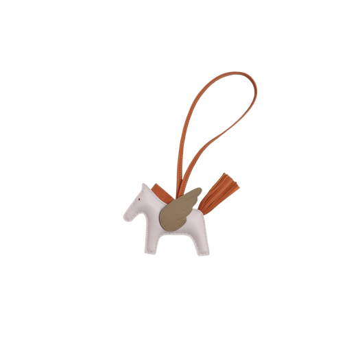Hermes Rodeo Pegase PM Charm Milo Swift & Mauve Pale Pain D’epice Beige Marfa