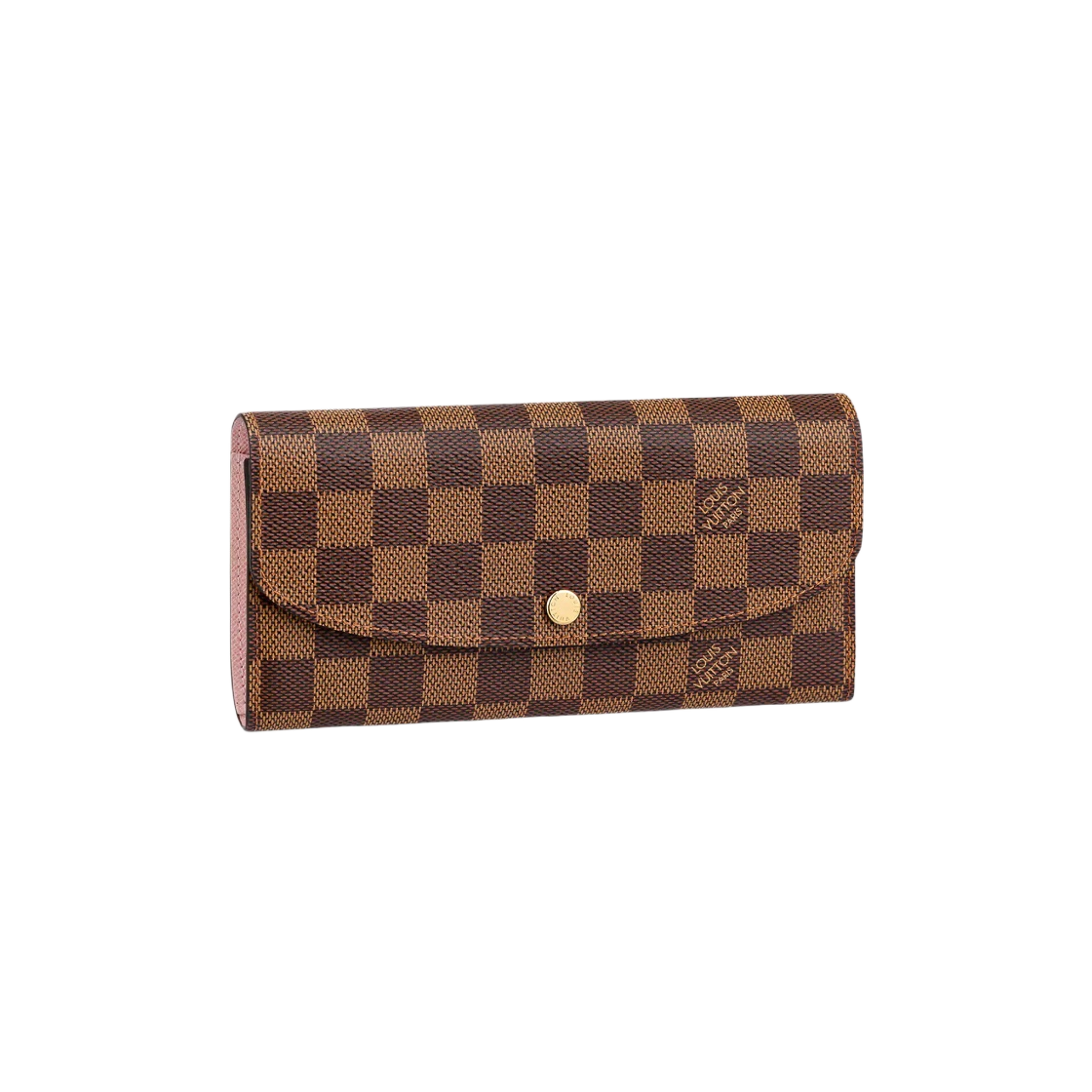 N60214 Louis Vuitton Emilie Wallet Damier Ebene Rose Ballerine Pink - 대표 이미지 #1