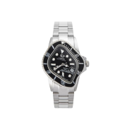 Laarvee PEA001 Silver Precision Steel Black Bezel Black Dial