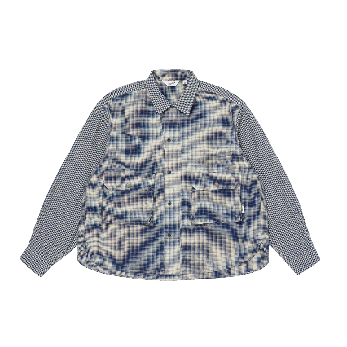 KM5BSHLWR06ML Woolrich Linen Camp Collar Check Shirt White - 25SS