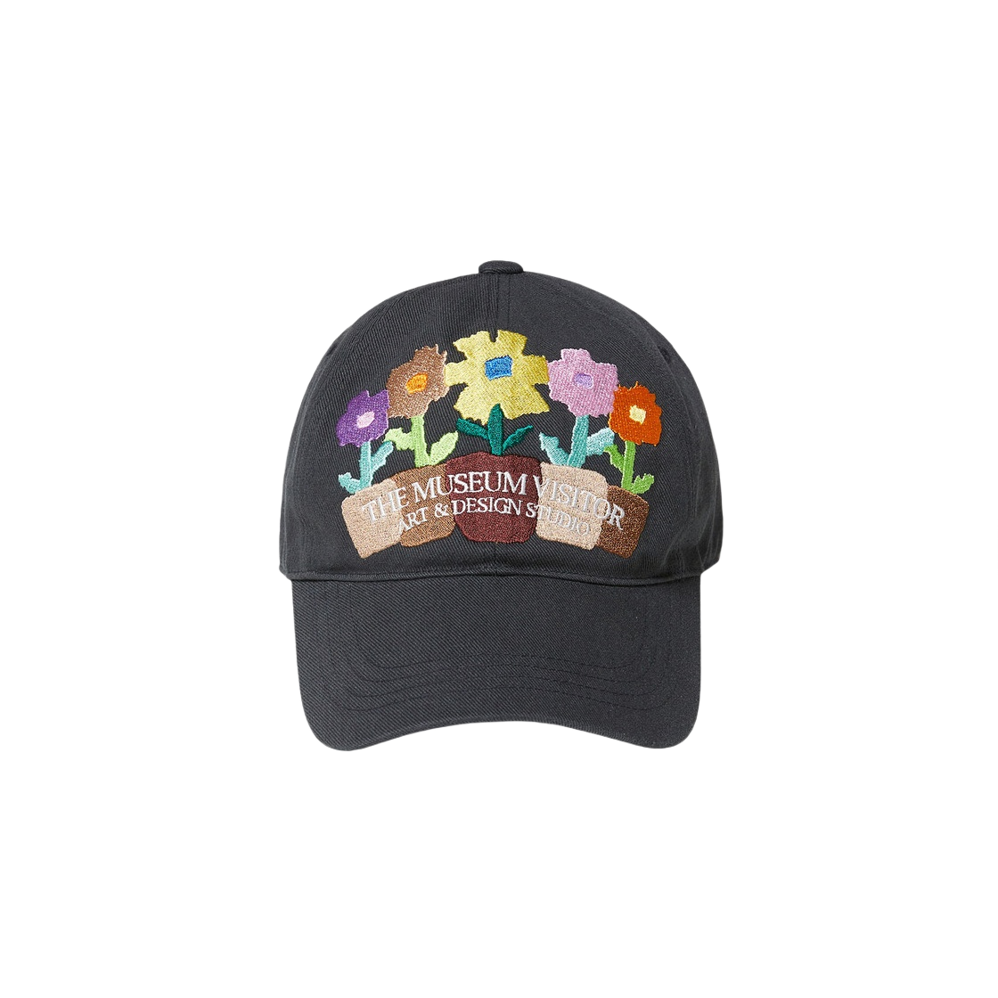더뮤지엄비지터 파이브 플라워 팟 볼캡 차콜(The Museum Visitor Five Flower Pot Ball Cap Charcoal)