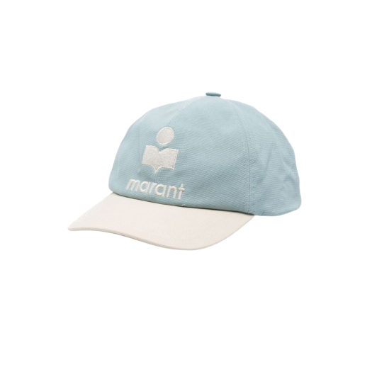 Isabel Marant Tyron Logo Cap Ecru Aqua - 23SS