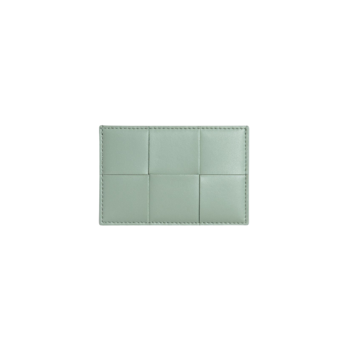 649597VBWD33402 Bottega Veneta Credit Card Case Calfskin New Sage - 대표 이미지 #1