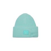 Acne Studios Large Face Logo Beanie Turquoise Blue