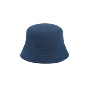 Louis Vuitton Monogram Rain Bucket Hat Black Navy Blue