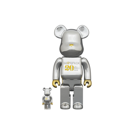 베어브릭 x MCM 화이트 크롬 버전 100% & 400% 세트 | Bearbrick 베어브릭 x MCM 화이트 크롬 버전 100% & 400% 세트 | Bearbrick