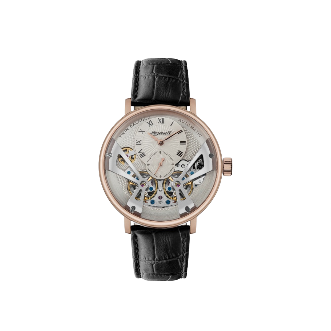 I13101 Ingersoll Tennessee 45.5mm I13101 Automatic Stainless Steel Leather Gold Light Grey Black Dial