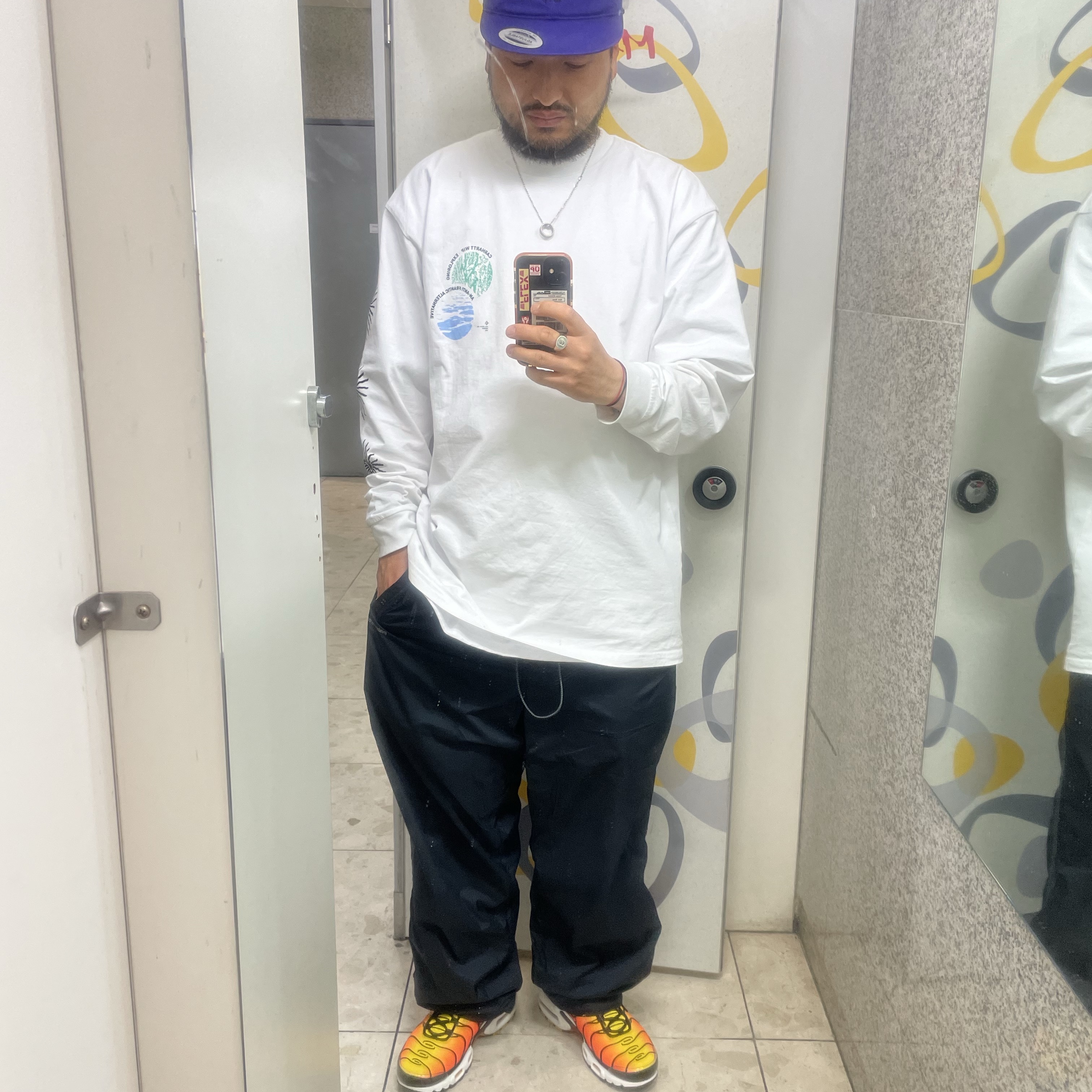 Carhartt WIP Onyx Cap Chervil White 착용 스타일