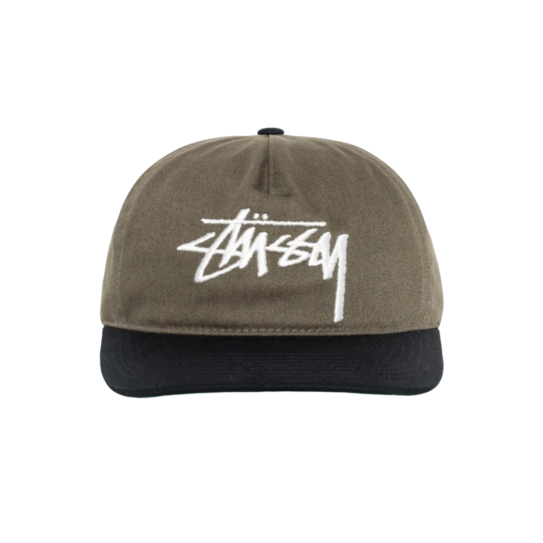★韓国の人気★【Stussy】★MID-DEPTH BIG STOCK SNAPBAC.K★ Mid-Depth Big Stock Snapback – Shadow Black | Headwear | Stüssy