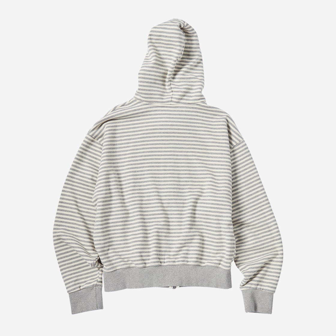 UN25HZ03MG Untitled Starrynight Small Stripe Hood Zip Up Melange White - #3