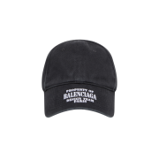 Balenciaga Cotton Drill Property Cap Black White