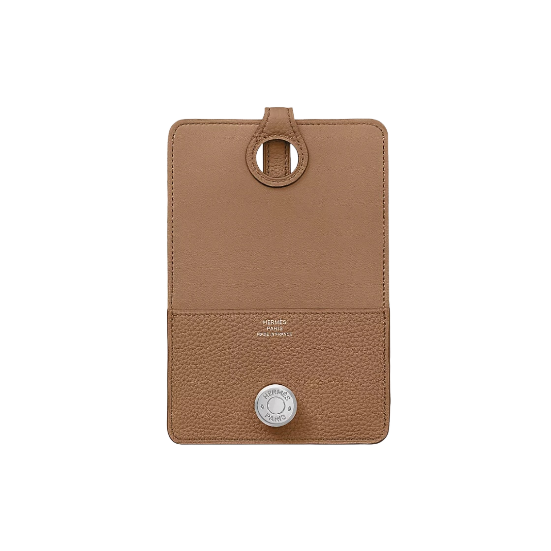 H044083CK0M Hermes Dogon Card Holder Togo & Palladium Chai - #2