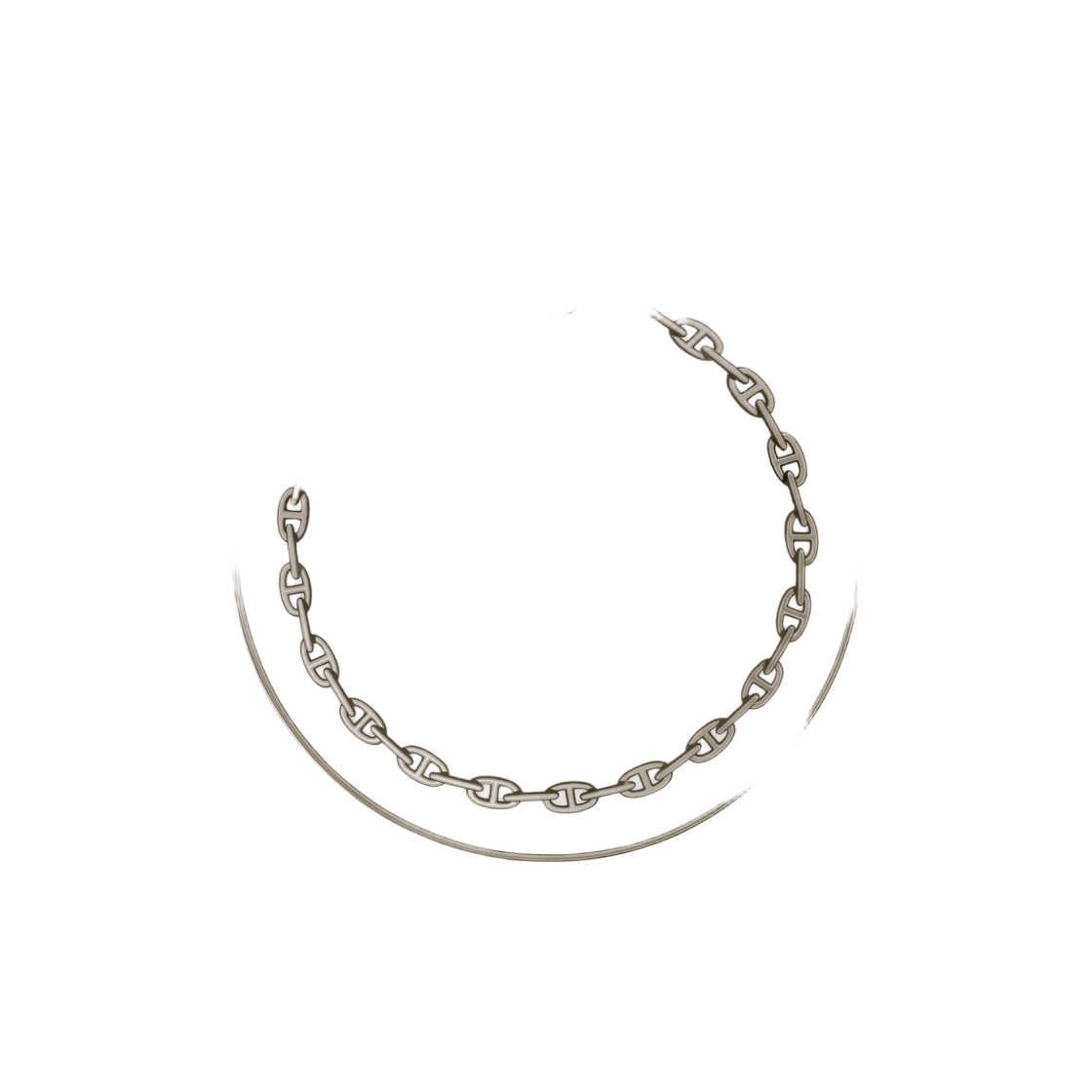 P004125P Hermes Chaine D'Ancre Plate Platinum (1 Plate)