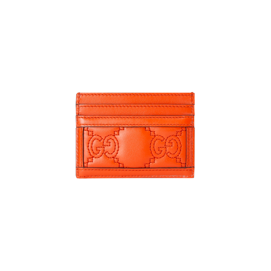 723790-UM8IG-7519 Gucci GG Matelasse Card Case Orange Leather - #3