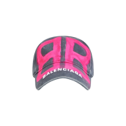 Balenciaga BB Sprayed Cap Dark Grey Dark Pink
