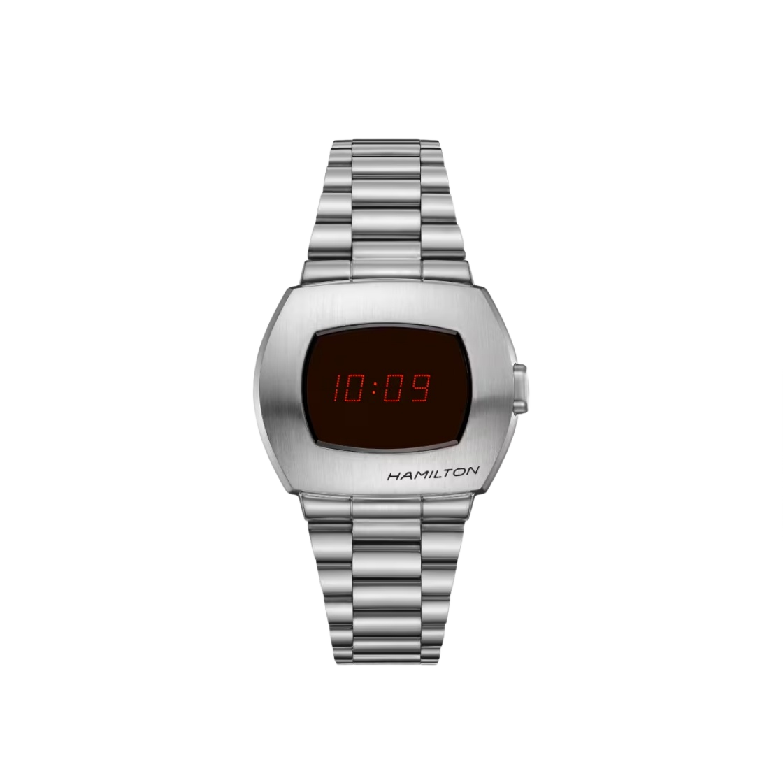 해밀턴 아메리칸 클래식 PSR 디지털 쿼츠 40.8mm 스테인리스 스틸 블랙(Hamilton American Classic PSR Digital Quartz 40.8mm Stainless Steel Black)