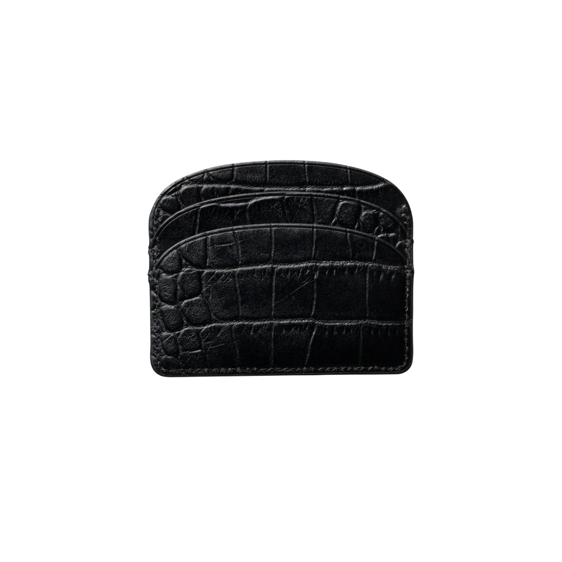 아페쎄 데미룬 카우하이드 레더 카드 홀더 블랙(A.P.C. Demi-Lune Cowhide Leather Card Holder Black) - 2